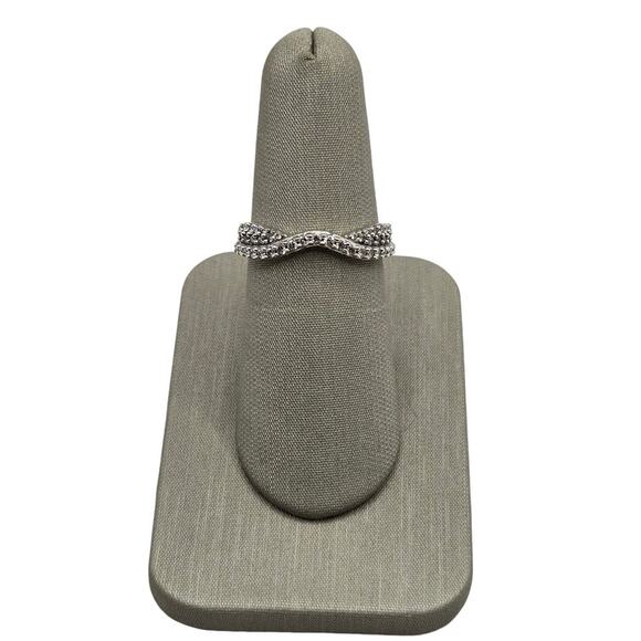 14K White Gold Crossover .5ctw Diamond Band (6475) - Picture 4 of 5